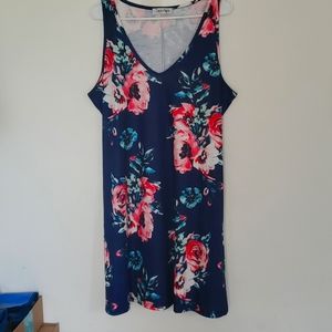 Floral, sleeveless dress